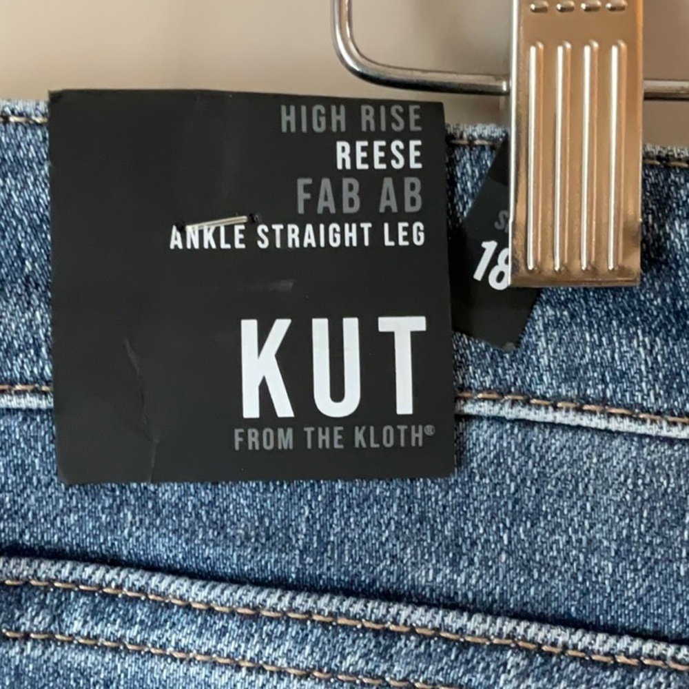 Kut from the Kloth Reese High Rise Ankle Straight Leg Jeans